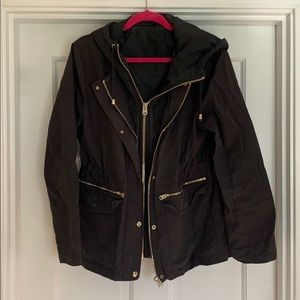 Topshop Black Utility Coat